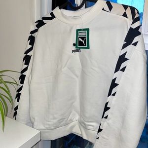 PUMA white sweatshirt, brand new w/ tags, US S